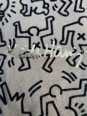 Uniglo x SPRZNY x Keith Haring MoMA Full Print Shirt Gold Signature, Size Small