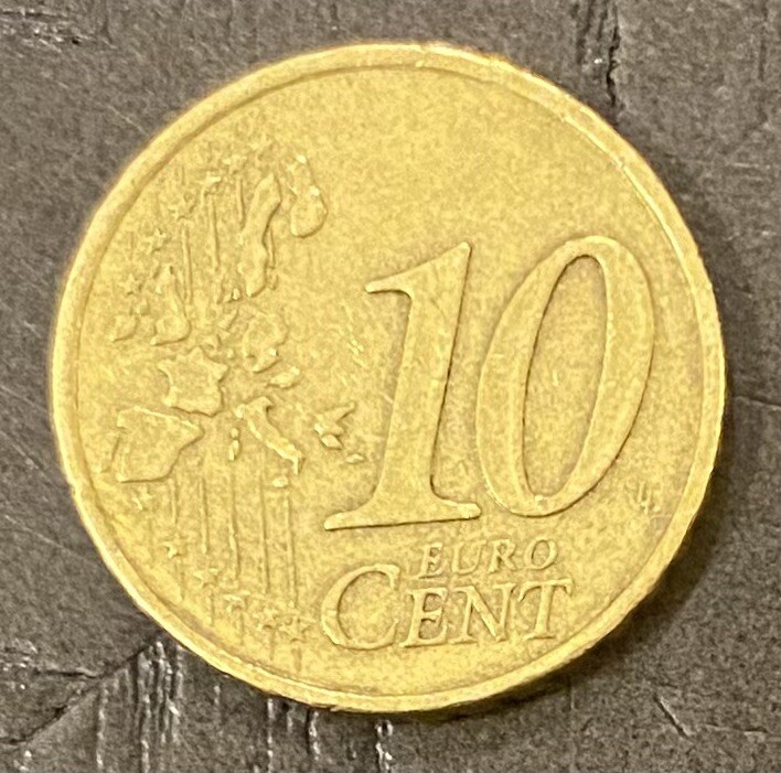 ◆RIETI◆ ILLUSO GOLD RT 4032 C2 France 10 EURO Cent Metallic Gold Coin | eBay