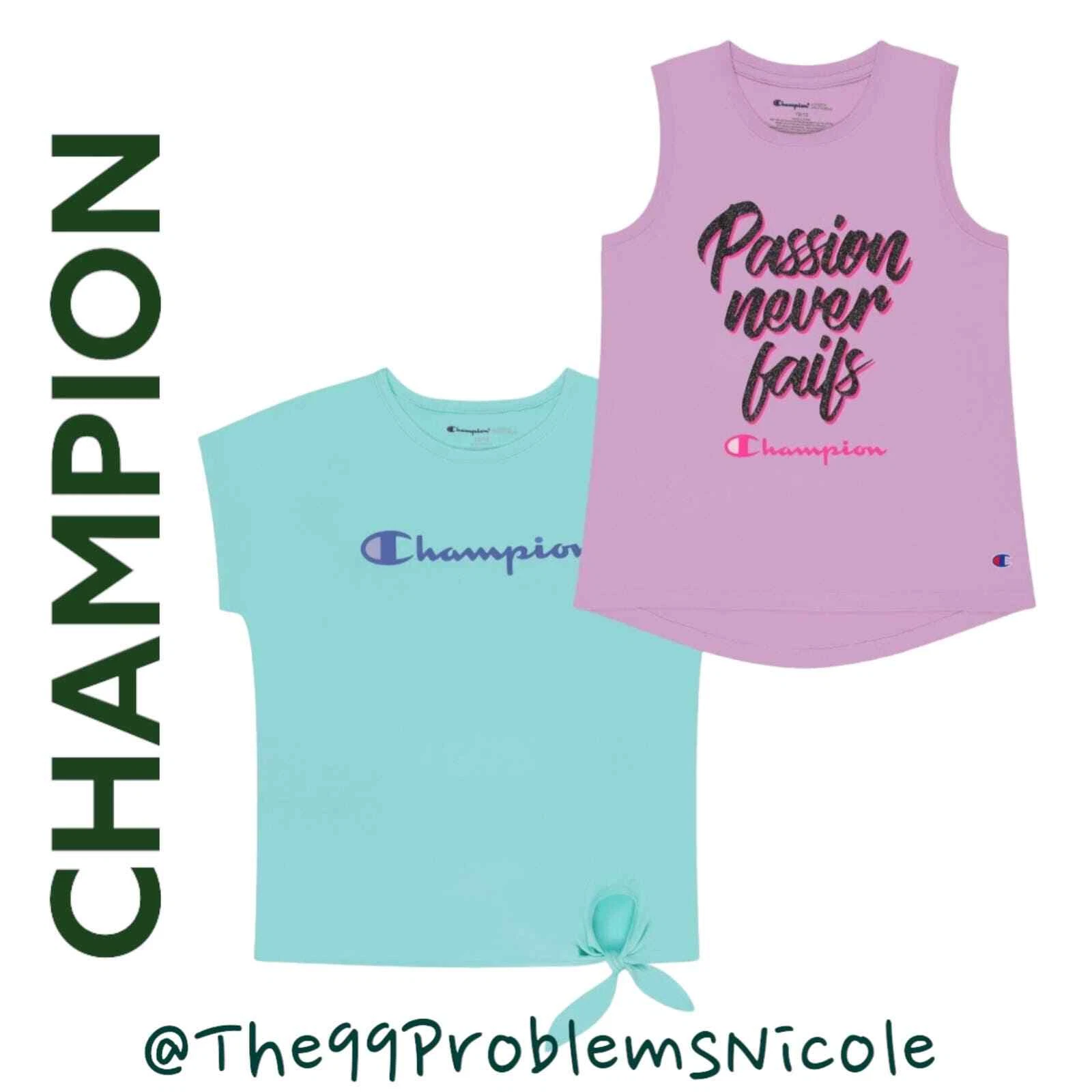 Champion Girls Active Wear UPF 30 Moisture Wicking T-shirts