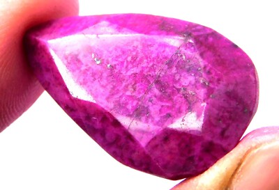 41.0 Ct Natural PEAR Cut RED BURMA RUBY Loose Gemstone.RS03