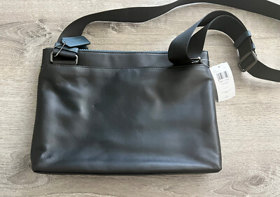 あ*ん様 COACH CARRIERZIP CROSSBODY Coach Men's Black Carrier Zip Crossbody With Blue Graffiti Unisex
