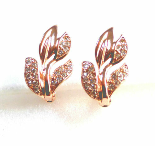 Diamond-Cut Sleeper Hoop Earrings In Rose Gold Plated Sterling Silver - 8-20mm