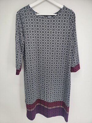 Womens George Dress Black White Red Purple Size M (8-10) | eBay