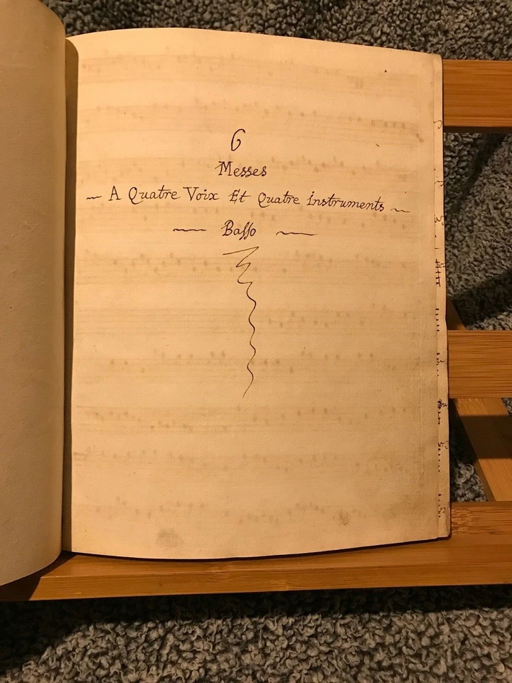 6 Messes à 4 voix et 4 instruments - partie de basse - partition volume ancien - Photo 1/4