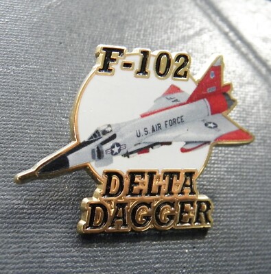 Convair F-102 Delta Dagger USAF Air Force Aircraft Lapel Pin 1.5 inches
