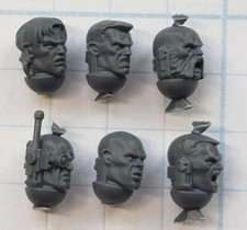 40k Space Marine Bits OOP Deathwatch Veteran Bare Heads w Sgt x6 Set B23