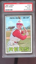 1967 Topps #430 Pete Rose Cincinnati Reds PSA NM-MT 8 (OC) Graded Baseball Card