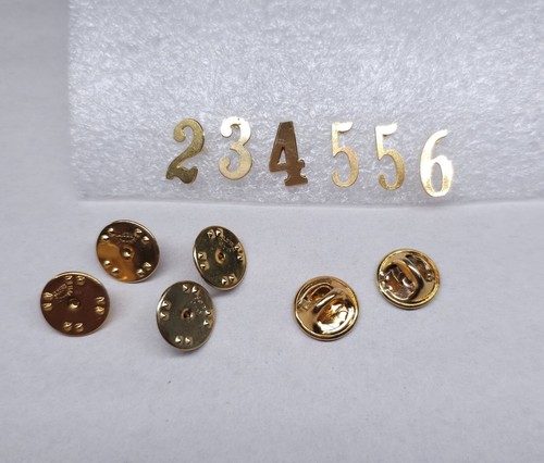 Vintage Ballou Reg'd Pin Goldtone Number Lapil Pins Lot Of 6 | eBay