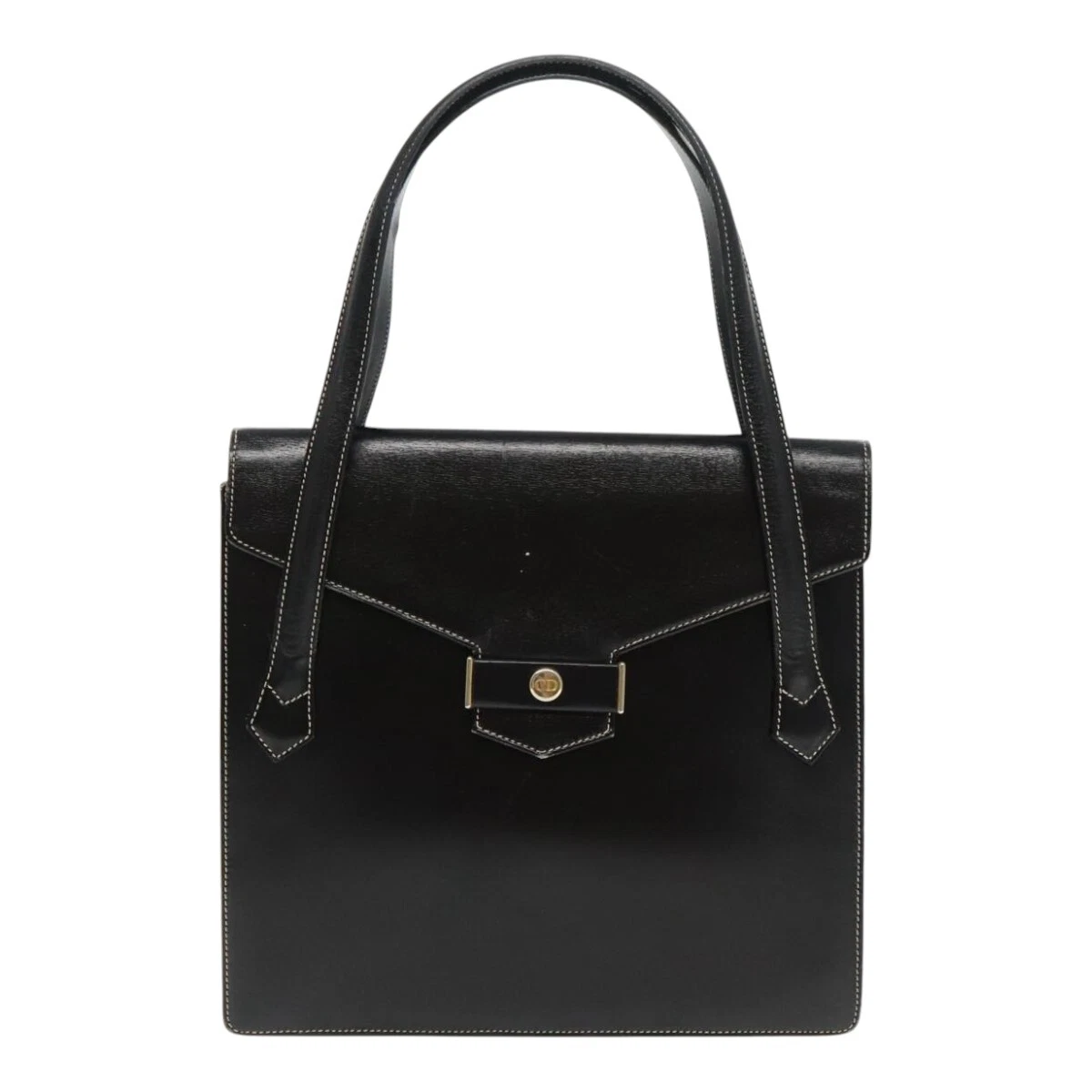 Sac à main Dior en cuir noir authentique
