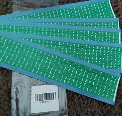 Pack of 5  - Brady WM-2-GR BlueStreak Release Wire Marking Cards. BradyID Y31339