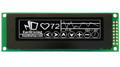 White 2.8 inch Arduino,Raspberry Pi OLED Display Module 256x64 SPI w/Tutorial