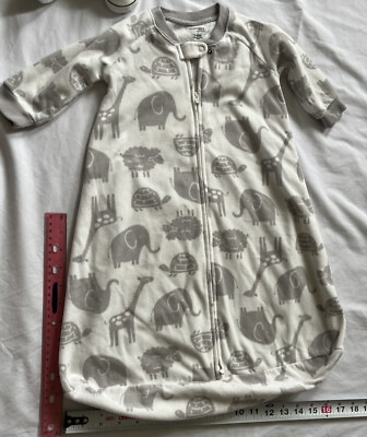 Simple Joys by Carter's Wearable Blanket/Sack Sleeper Size 3-6Mo* Gray  animal
