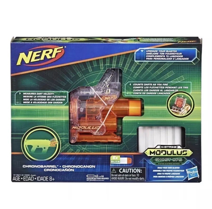 Nerf N-Strike Modulus Ghost Ops Chronobarrel Attachment | eBay