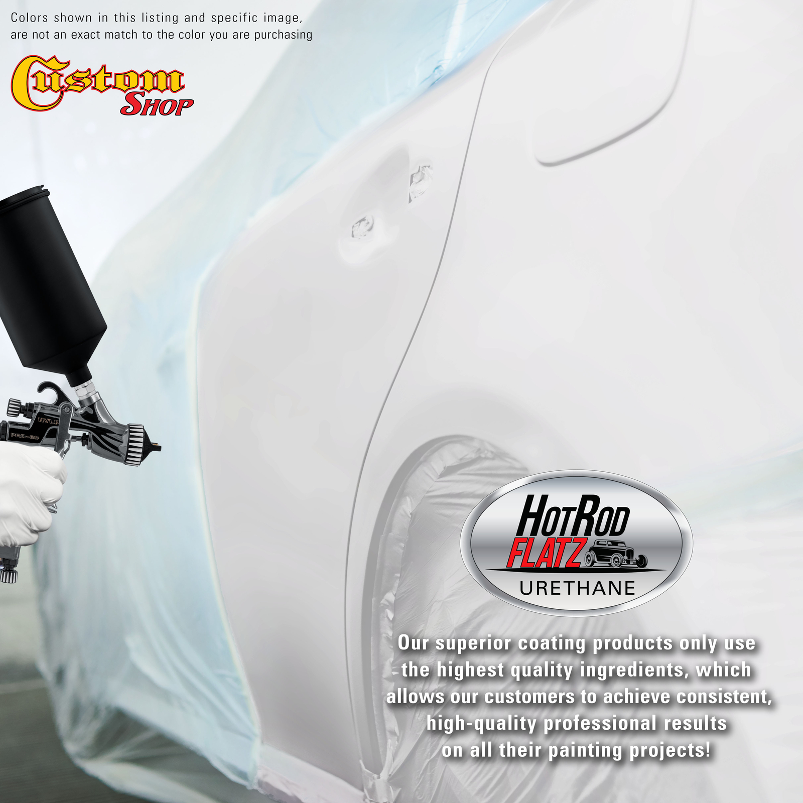 HOT ROD FLATZ PERFORMANCE BRIGHT White Quart Kit URETHANE Flat Auto Paint Kit 848849079661 eBay