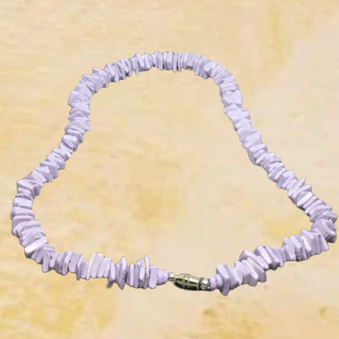 Purple puka on sale shell necklace
