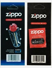 ZIPPO GENUINE 3x 6 FLINTS & 1 WICK SET For All Zippo Pocket Windproof Lighters