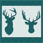 Buck Head Deer Hunting Stencil – Antlers, Wildlife, Outdoors, Rustic Decor