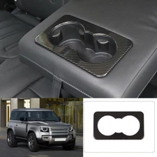 For Land Rover Defender 2020-23 Carbon Fiber Rear Armrest Water Cup Holder Panel