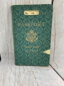 Vintage 1954 US Passport for Lt Colonel US Air Force Lots of Stamps