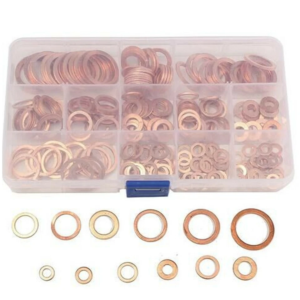 280X Motorcycle Bike Car SUV Brake Line Banjo Bolt Copper Crush Washers W/Case - Image 3 of 4
