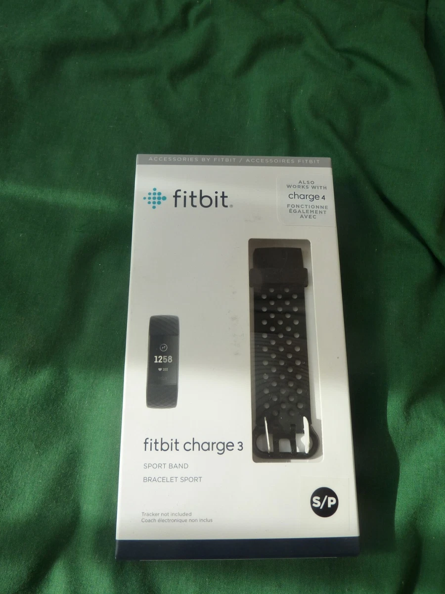 GENUINE FITBIT CHARGE 3 SPORT BAND BLACK SMALL PETIT eBay