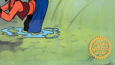 DISNEY GOOFY FISHING Limited Edition Sericel Animation Art Cel 11