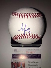 ALEX REYES ST LOUIS CARDINALS ROOKIE STAR JSA SIGNED ROMLB BASEBALL W/CUBE COA