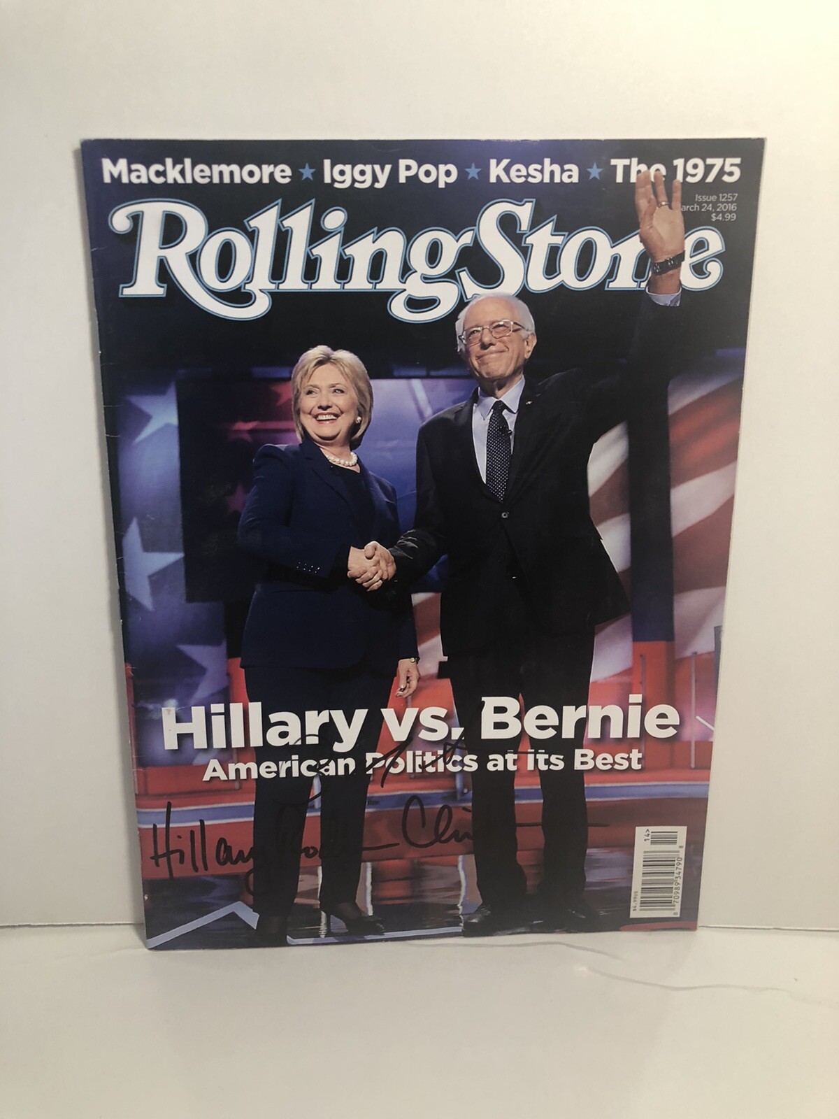 Bernie Sanders Signing Stuff HILLARY CLINTON BERNIE SANDERS SIGNED MAGAZINE (ROLLING STONES OBAMA ...