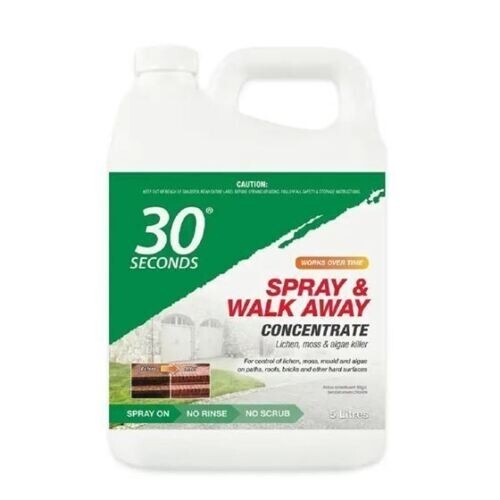 30 Seconds Spray & Walk Away Moss Lichen & Mould Remover Concentrate 5L