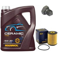 MotoröL Set 5W-30 5 Liter + ÖLfilter + ÖLablassschraube FüR Seat VW Passat Caddy
