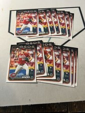 (14) Carson Spiers 2024 TOPPS SERIES 2 ROOKIE CARD LOT #365 CINCINNATI REDS
