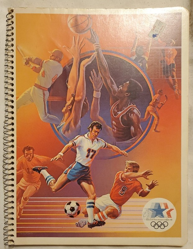 VINTAGE 1984 LOS ANGELES OLYMPICS COLLEGE RULE SPIRAL NOTEBOOK - XXIII OLYMPIAD