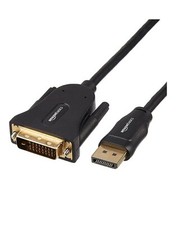 Amazon Basics DisplayPort to DVI Cable 1080p HD Video Adapter 6ft Black Gold
