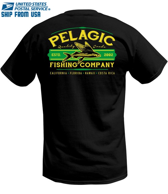 New TShirt Men's Charter Boat Pelagic Gear Fishing TShirt Cotton Ship