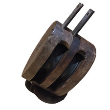 Vintage Wooden double Block sheave sailing ship