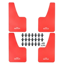 RED Rally Racing Mud Flaps Mudguards Splash Guards For Subaru Legacy Impreza WRX