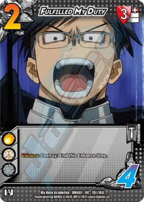 4X-Fulfilled My Duty - Unlimited Edition-MHA01U-My Hero Academia - Unlimited Edi