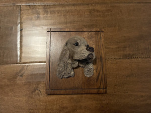 VTG 1983 Blonde Cocker Spaniel Kennel Favorites Wall Decoration Plaque Aus-Ben