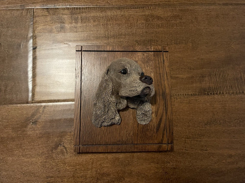 VTG 1983 Blonde Cocker Spaniel Kennel Favorites Wall Decoration Plaque Aus-Ben