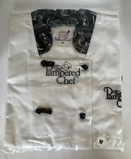 The Pampered Chef Chef's Coat White  Black Jacket - Size Unisex Medium by aim 