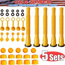 5X Replacement Gas Can Spout Nozzle Vent Kit for Plastic Gas Cans Old Style Cap