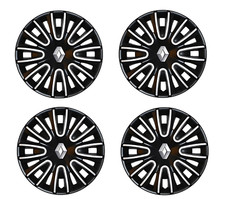 SET 4XORIGINAL ENJOLIVEUR DE ROUE 15" RENAULT CLIO IV TWINGO III 8201536033 NOIR