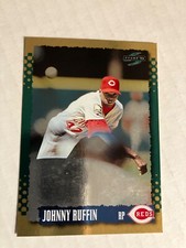 Cincinnati reds Johnny Ruffin 1995 score gold rush parallel basebal card cscan
