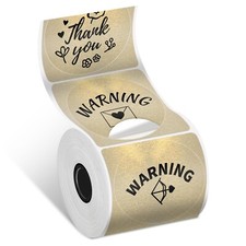 Phomemo Labels-Gold Sticker Circle Thermal Label Compatible with M110/M220/M1...