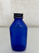 Vintage PHILLIPS Genuine Milk of Magnesia 5”Cobalt Blue Made in USA Glass Bottle