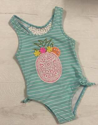 Flapdoodles Mädchen Aqua Badeanzug Alter 4 Strand Sommer Pool Party Schwimmen Brandneu