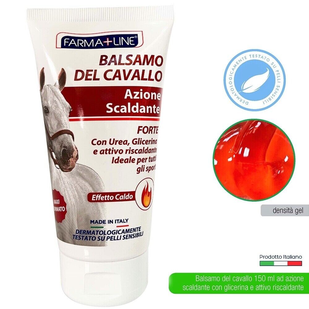 2x 150ml BALSAMO DEL CAVALLO Rimedio Naturale Gel Effetto Caldo Dolori Muscolari