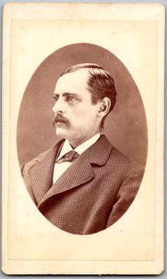 Antique CDV Circa 1880s Berner Handsome Man w/ Mustache Port Allegany PA