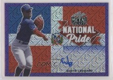 2021 Leaf Metal Draft National Pride Purple Mojo 6/7 Eddys Leonard Auto 08y1
