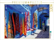 CALVENDO Puzzle Farbtupfer in Chefchaouen 1000 Teile Puzzle quer 1000 Teile Le